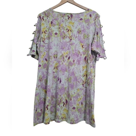 CMC BY COLOR ME COTTON ABSTRACT FLORAL TUNIC - Picture 3 of 8